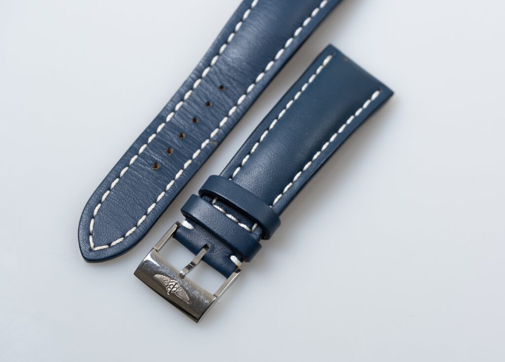 Breitling Blue calfskin leather strap 24-20 mm, reference 101X - Afbeelding 3