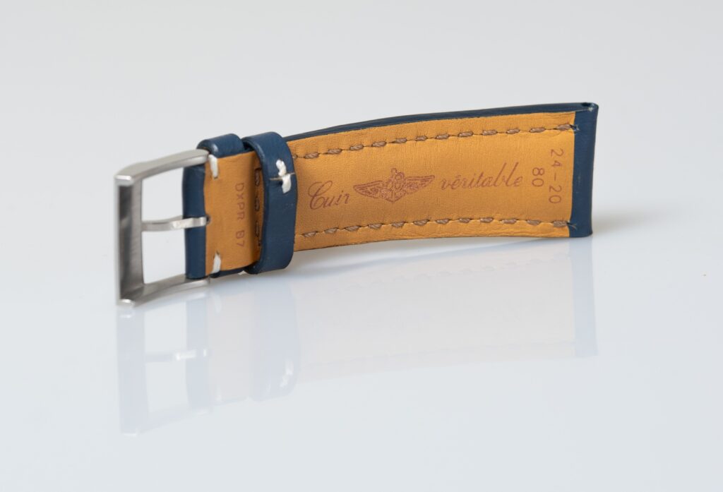 Breitling Blue calfskin leather strap 24-20 mm, reference 101X - Afbeelding 5