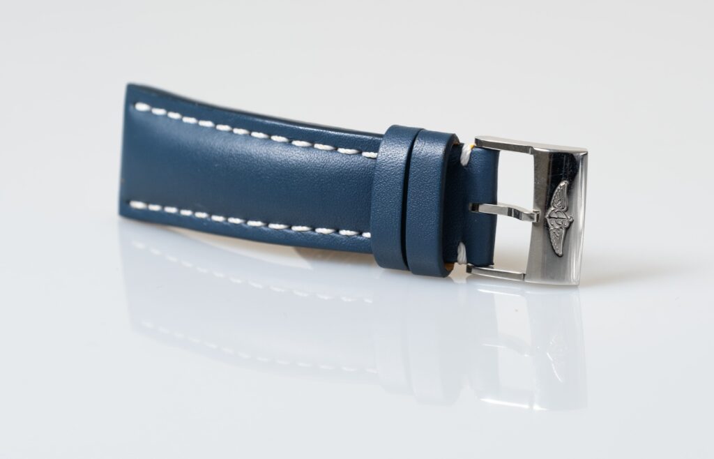 Breitling Blue calfskin leather strap 24-20 mm, reference 101X - Afbeelding 6
