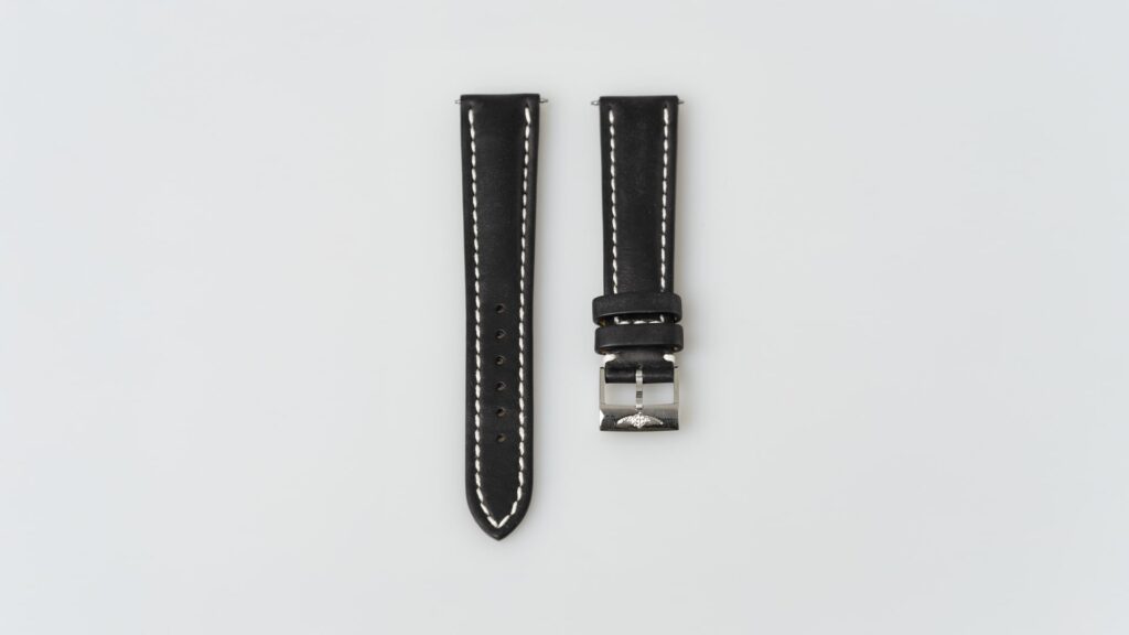 Breitling-black-calfskin-leather-watch-strap-19mm-reference-420X
