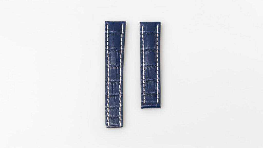 Breitling bleu alligator watch strap 20 mm. reference 719P