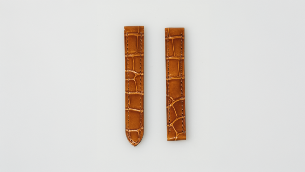 Cartier alligator shiny light brown, 13 mm, reference KD28CN67