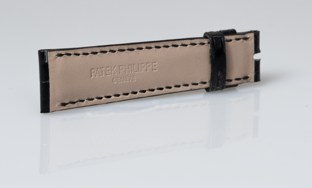 Patek Philippe black alligator leather watch strap - Afbeelding 7