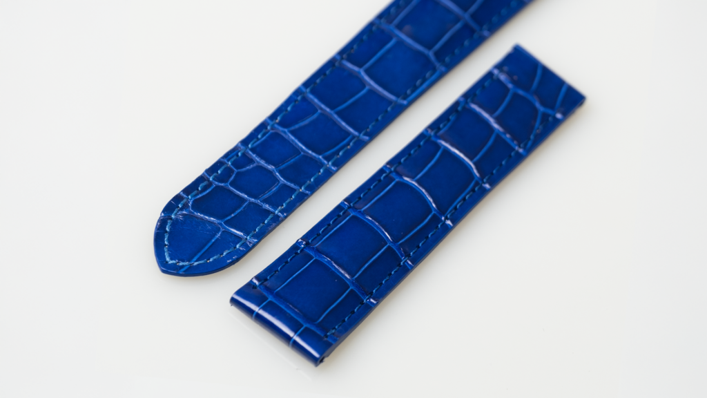Cartier alligator shiny lapis bleu, 21 mm, reference KD98IN04 - Afbeelding 2
