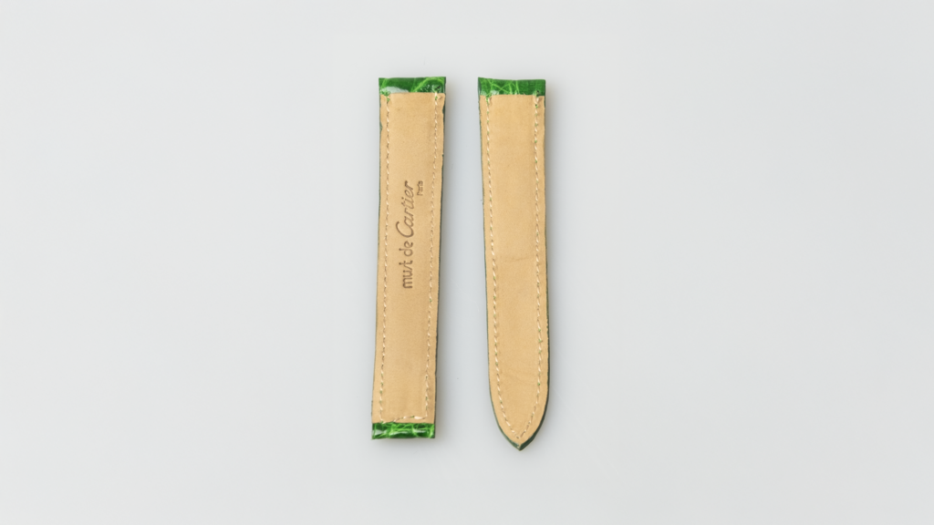 Cartier alligator strap, shiny green, 15.5 mm. - Afbeelding 3