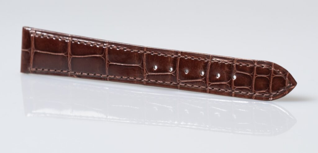 Patek Philippe shiny lightbrown alligator leather watch strap, 19.1 mm. - Afbeelding 4