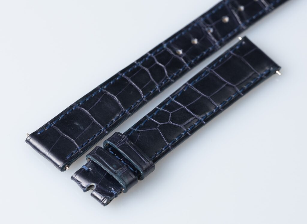 Patek Philippe matt marine bleu alligator leather watch strap 16 mm. - Afbeelding 2