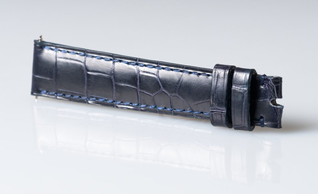 Patek Philippe matt marine bleu alligator leather watch strap 16 mm. - Afbeelding 3