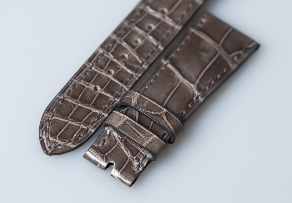 Patek Philippe grey alligator leather watch strap - Afbeelding 3