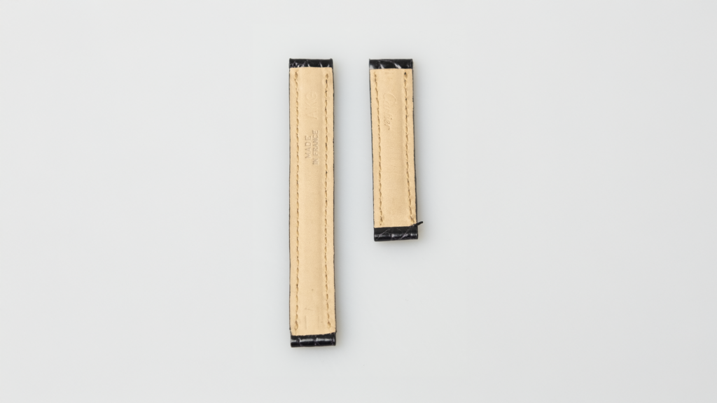 Cartier alligator strap, shiny black, 12 mm. - Afbeelding 3