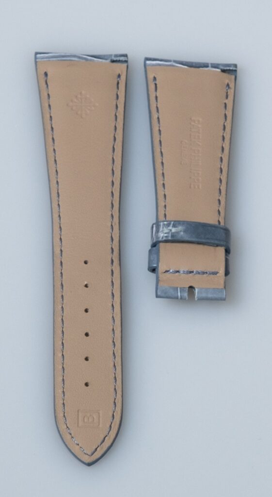 Patek Philippe Light bleu alligator leather watch strap. 22 mm. - Afbeelding 6