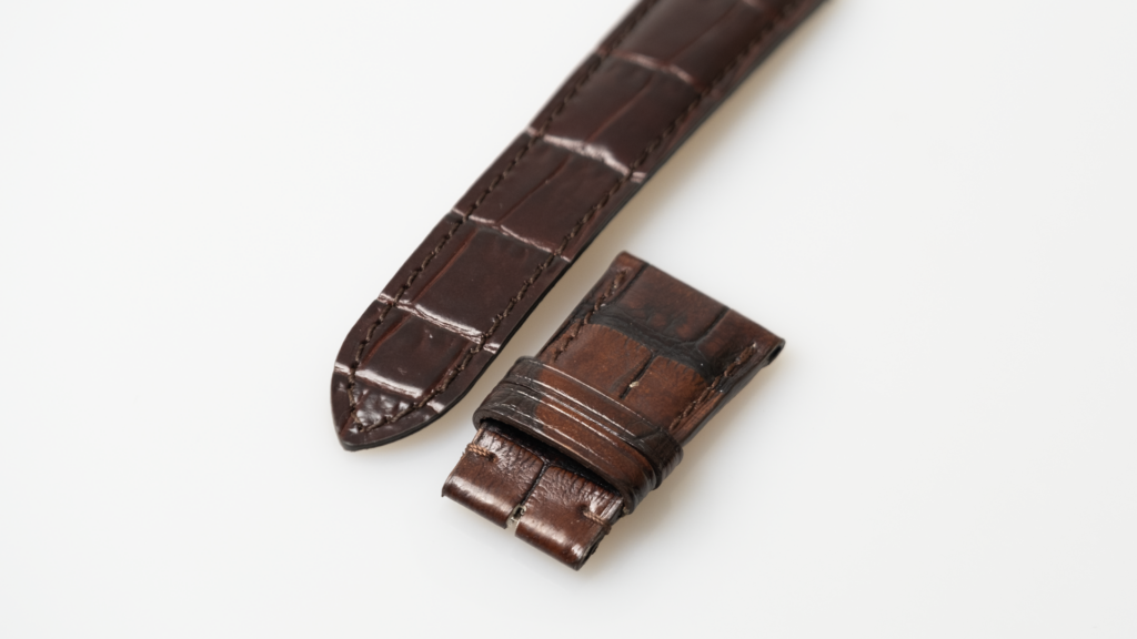IWC pilots brown alligator leather watch strap 22mm. Reference A6769 - Afbeelding 2