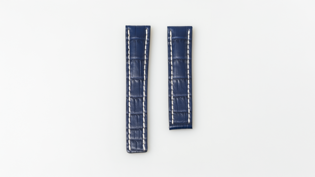 Breitling bleu alligator strap 20 mm.