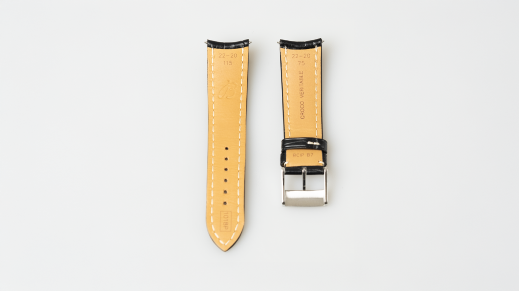 Breitling black alligator leather 22 mm, reference 1018P - Afbeelding 3