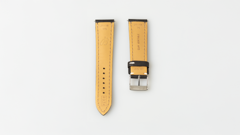 Breitling black nappa calfskin leather strap 21 mm. - Afbeelding 2