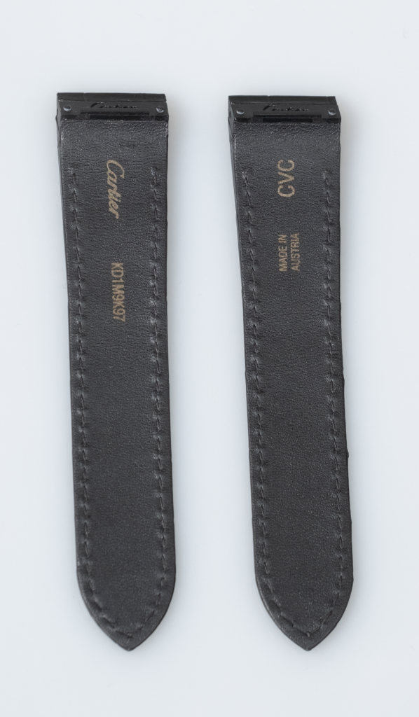 Cartier Santos 100 semimat black alligator strap, 20 mm, reference KD1M9K97 - Afbeelding 2