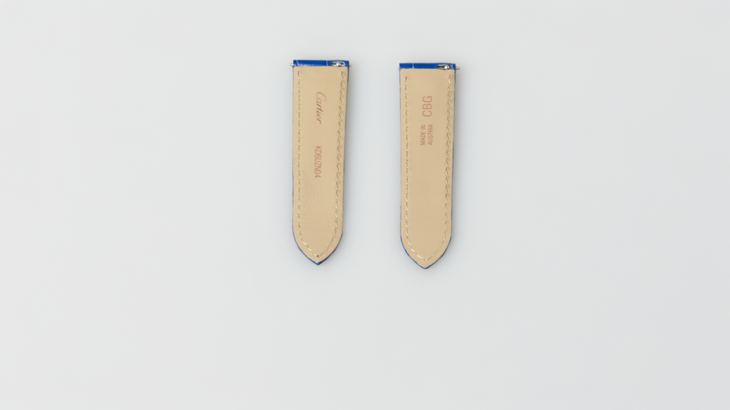 Cartier alligator shiny lapis bleu, 18 mm, reference KD6UZN04 - Afbeelding 3