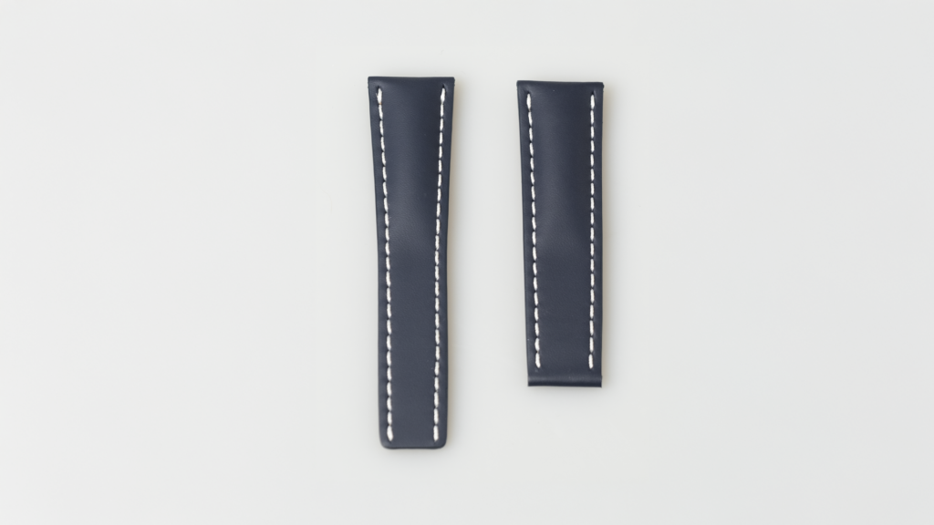Breitling bleu calfskin leather strap 24 mm.