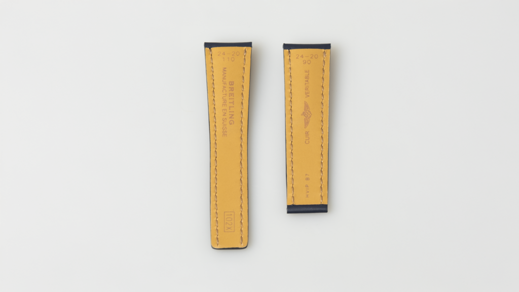 Breitling bleu calfskin leather strap 24 mm. - Afbeelding 2