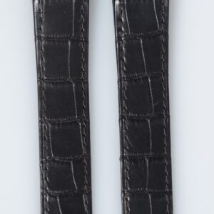 Cartier-Santos100-alligator-semimat-black-leather-strap-20mm