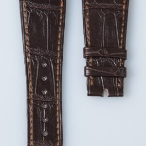 Patek-Philippe-Nautilus-matt-dark-brown-alligator-leather-watch-strap-25-mm