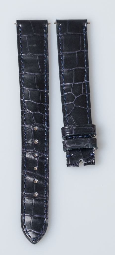 Patek Philippe matt marine bleu alligator leather watch strap 16 mm.