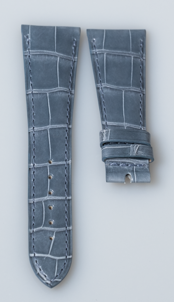 Patek Philippe Light bleu alligator leather watch strap. 22 mm.