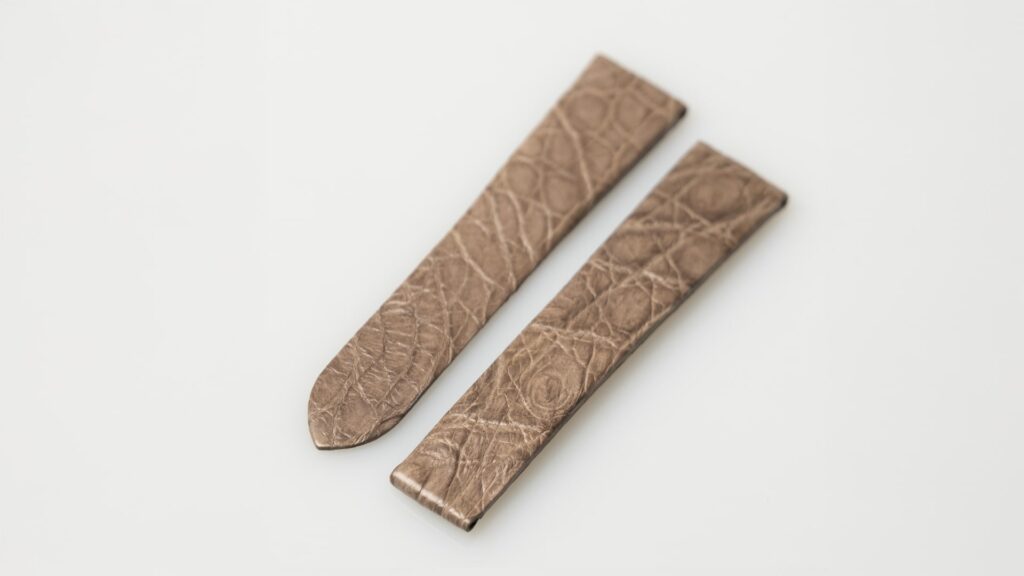 Cartier alligator watch strap, semimat grey, 16.5 mm, reference KD64C899 - Afbeelding 2