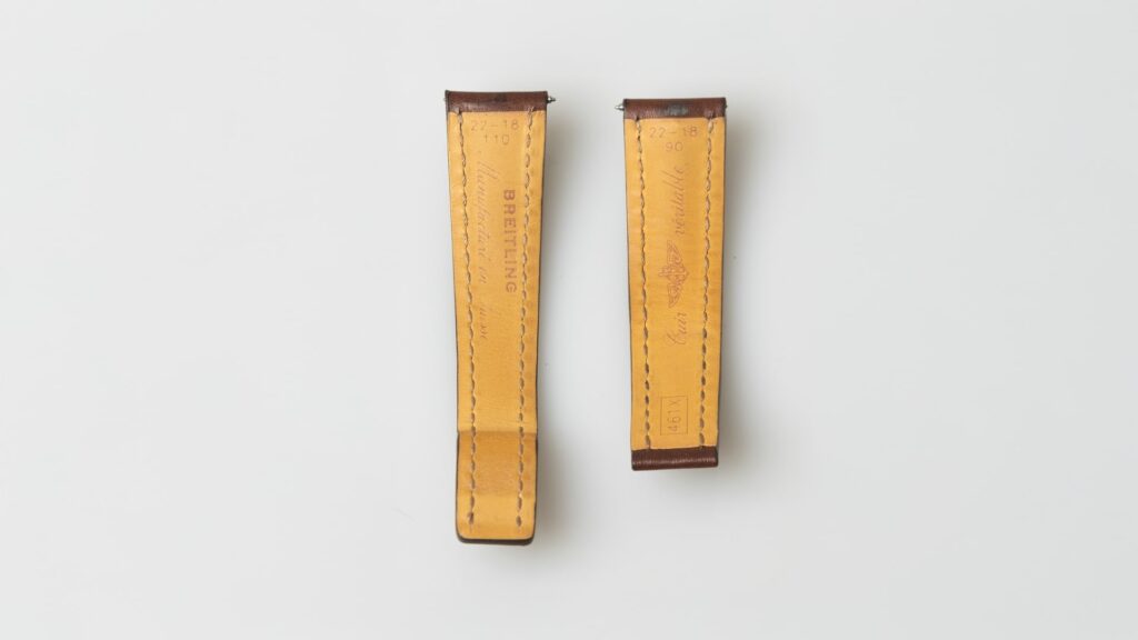 Breitling brown calfskin leather watch strap 22 mm. reference 461X - Afbeelding 3