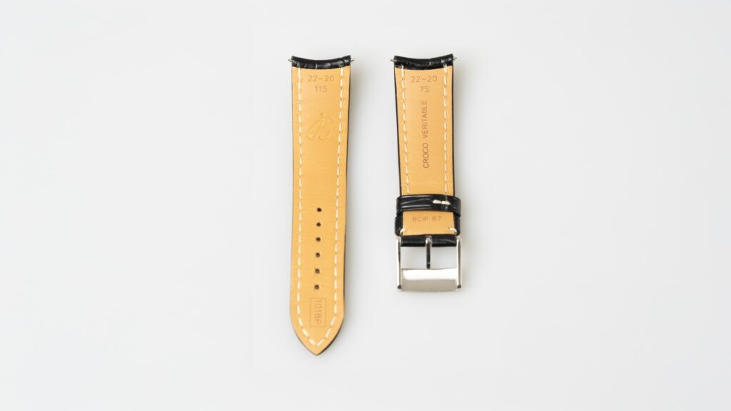 Breitling black alligator leather watch strap 22 mm, reference 1018P - Afbeelding 3