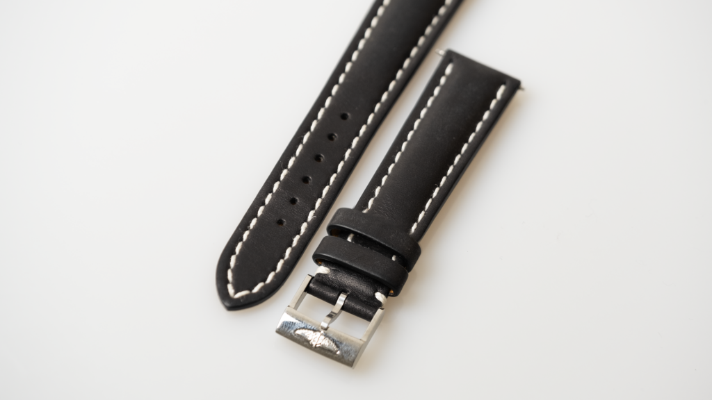 Breitling black nappa calfskin leather strap 21 mm. - Afbeelding 2