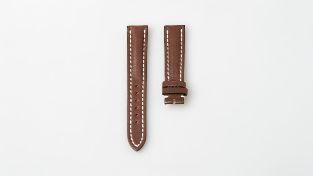 Breitling brown calfskin leather watch strap 18-16 mm, reference 416X