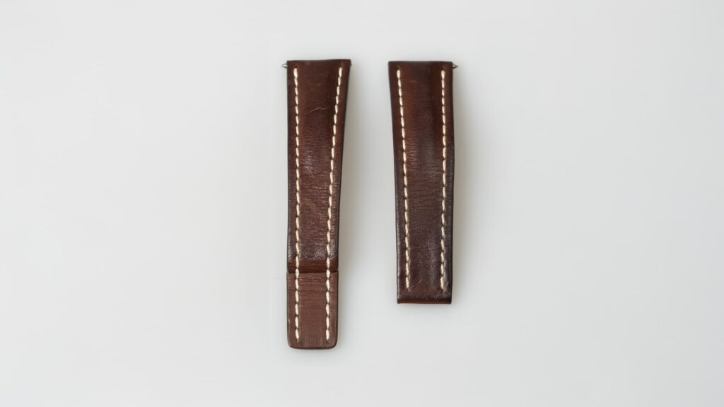 Breitling brown calfskin leather watch strap 22 mm. reference 461X