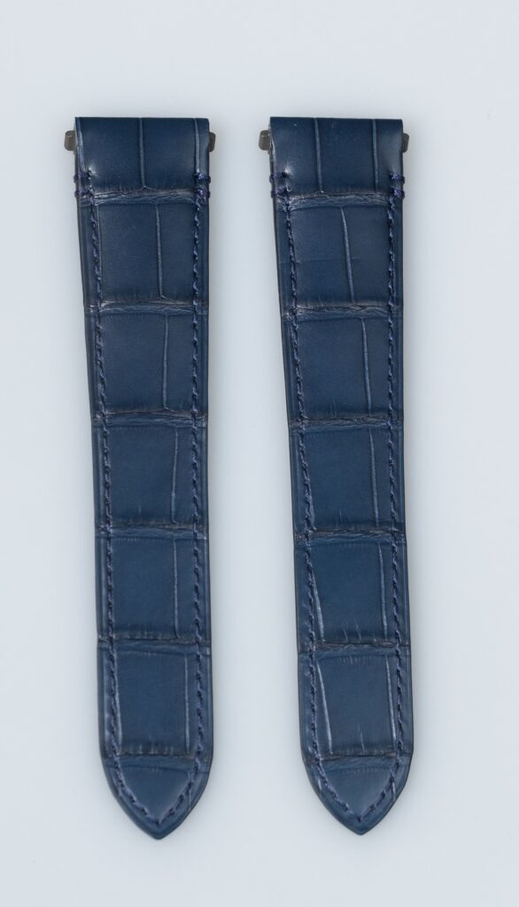 Cartier Santos 100 bleu alligator watch strap, reference KD8DJABU