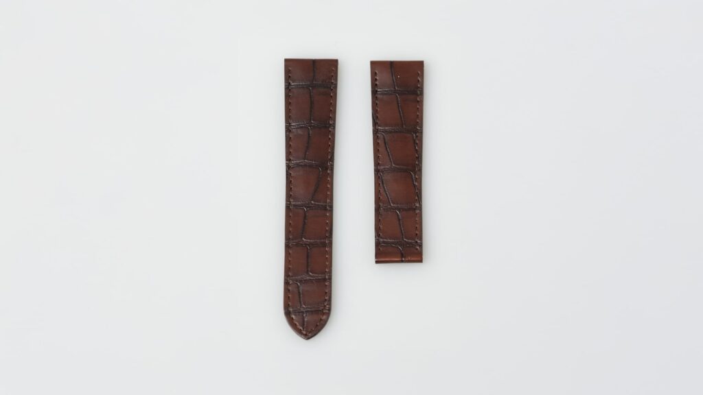 Cartier alligator patine dark brown watch strap, 21 mm, reference KD98IAQH