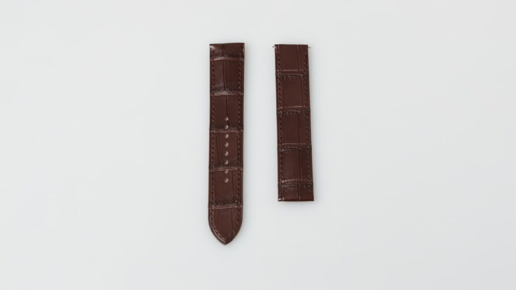 Cartier-alligator-semimat-brown-leather-watch-strap-18.5-mm-reference-KDA3LM52