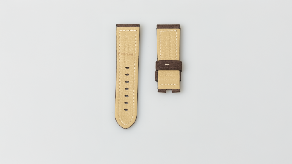 Panerai waterbuffalo (thai) dark brown leather strap 24-22mm. Reference MX005FNK - Afbeelding 3