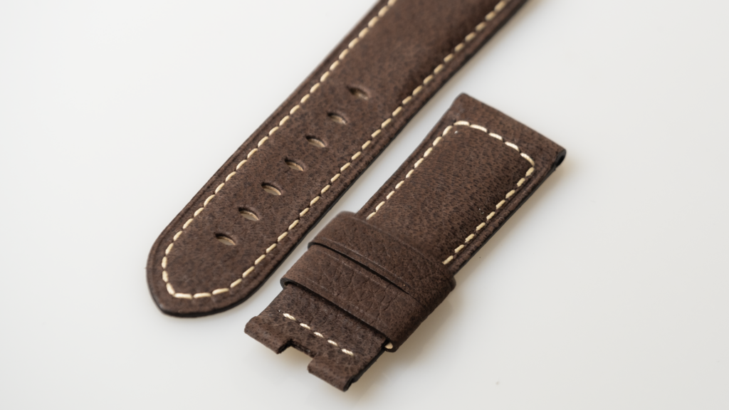 Panerai waterbuffalo (thai) dark brown leather strap 24-22mm. Reference MX005FNK - Afbeelding 2