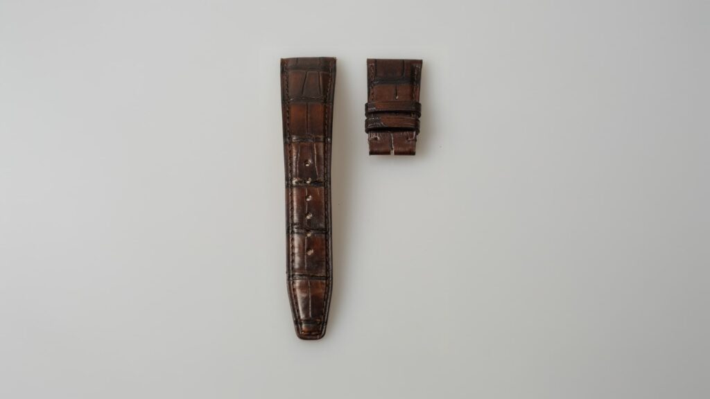 IWC pilots brown alligator leather watch strap 22mm. Reference A6769
