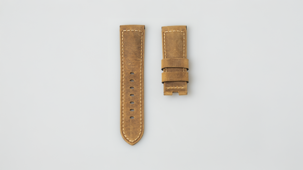Panerai scamosciato beige BDR calfskin leather strap 24-20mm. Reference MX006ZCB