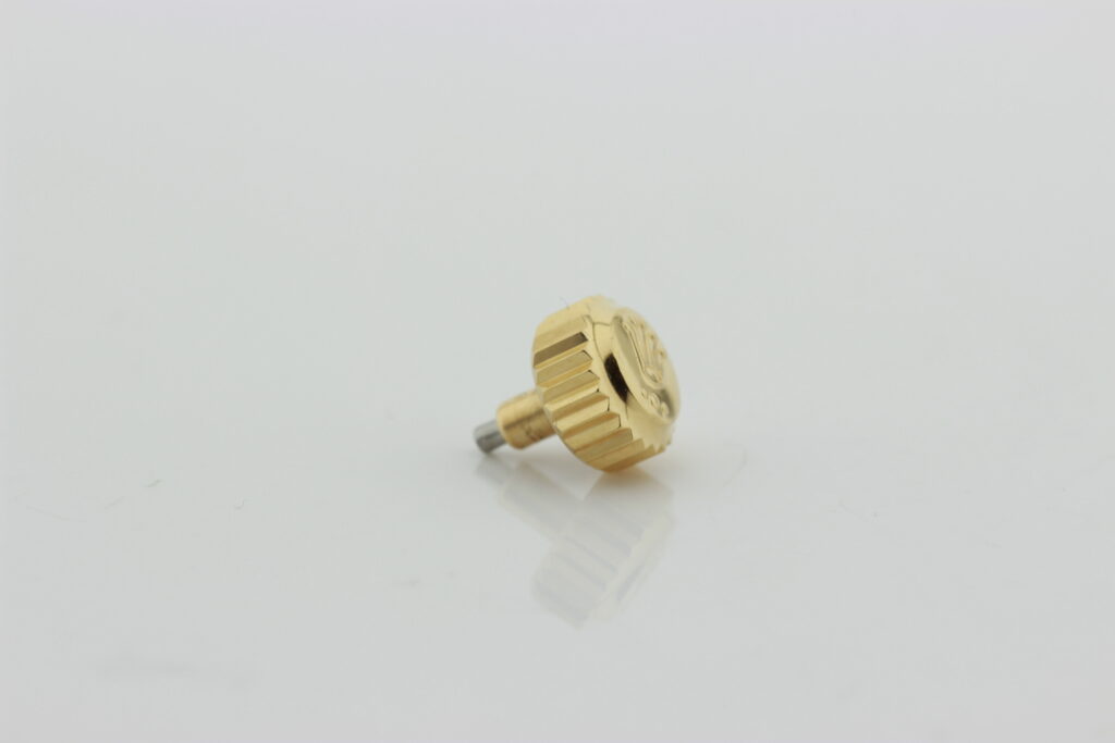 Genuine used for Rolex submariner, daytona, GMT yellow gold crown. Size 7 mm. - Afbeelding 2