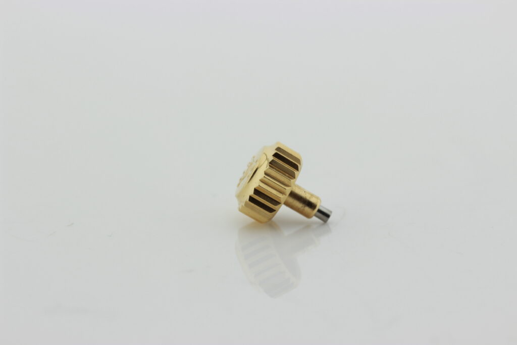 Genuine used for Rolex submariner, daytona, GMT yellow gold crown. Size 7 mm. - Afbeelding 3