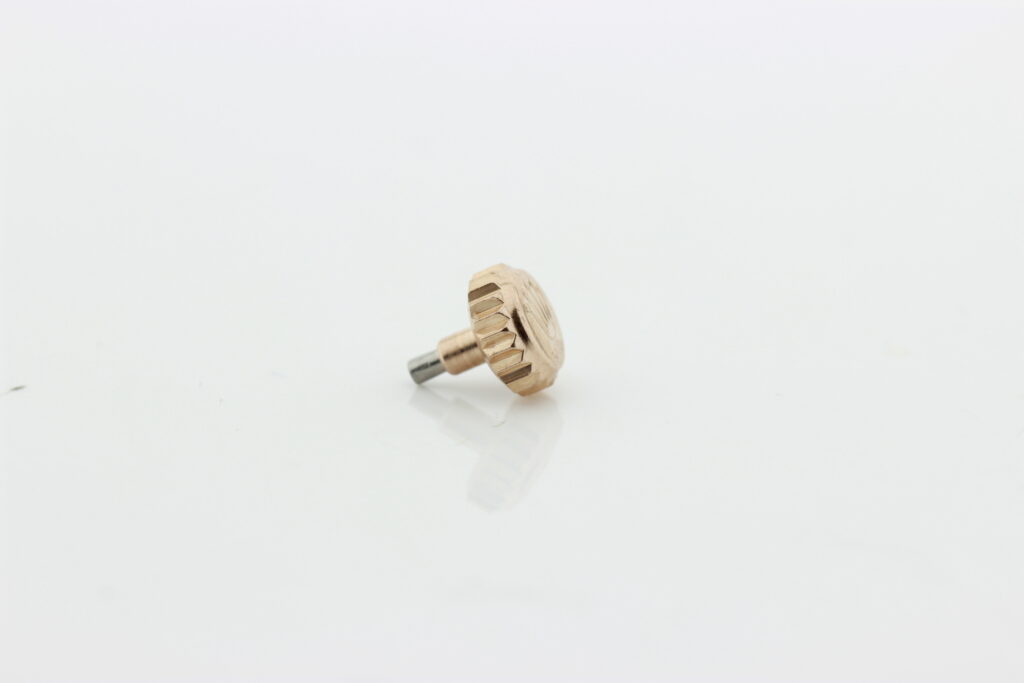 Genuine used for Rolex Day-Date, Datejust, GMT 18K pink gold crown. Size 6 mm. - Afbeelding 2