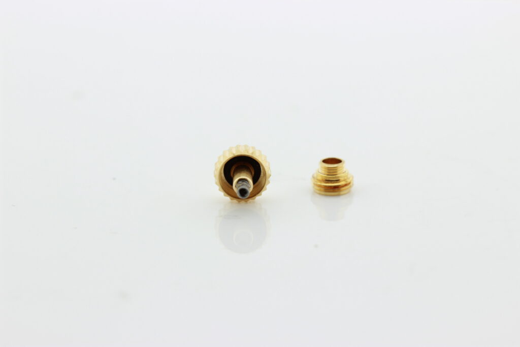 Genuine used crown for Rolex Date, air-king yellow gold. Size 5.3 mm. - Afbeelding 4